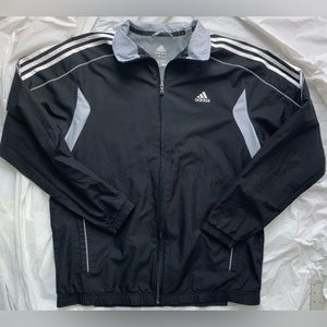 Adidas Men’s Clima Proof 100% Polyester Lightweight Black Windbreaker Jacket Lg